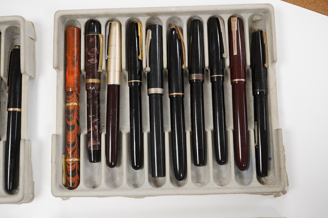 A good collection of fountain pens to include Swan, Onoto and Waterman, approx. 40